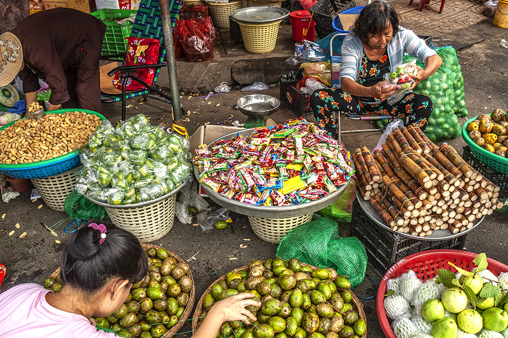 Market next to Cho Lon bus station--Saigon