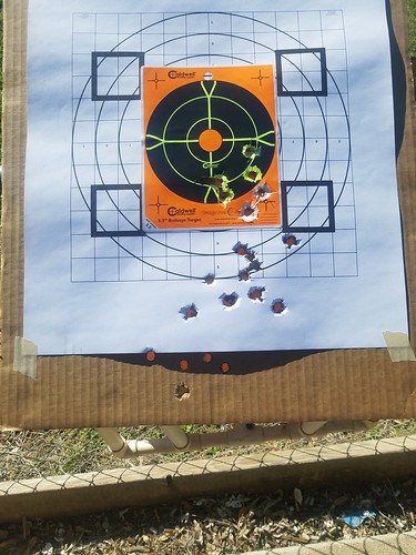 had to file a BUNCH of that half-moon front sight to get the point of aim up about 16 inches