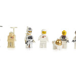 Early prototypes, first and more recent space minifigures