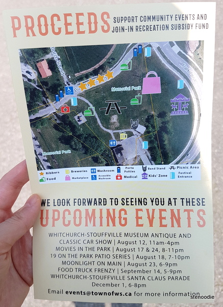  Stouffville County Ribfest pamphlet
