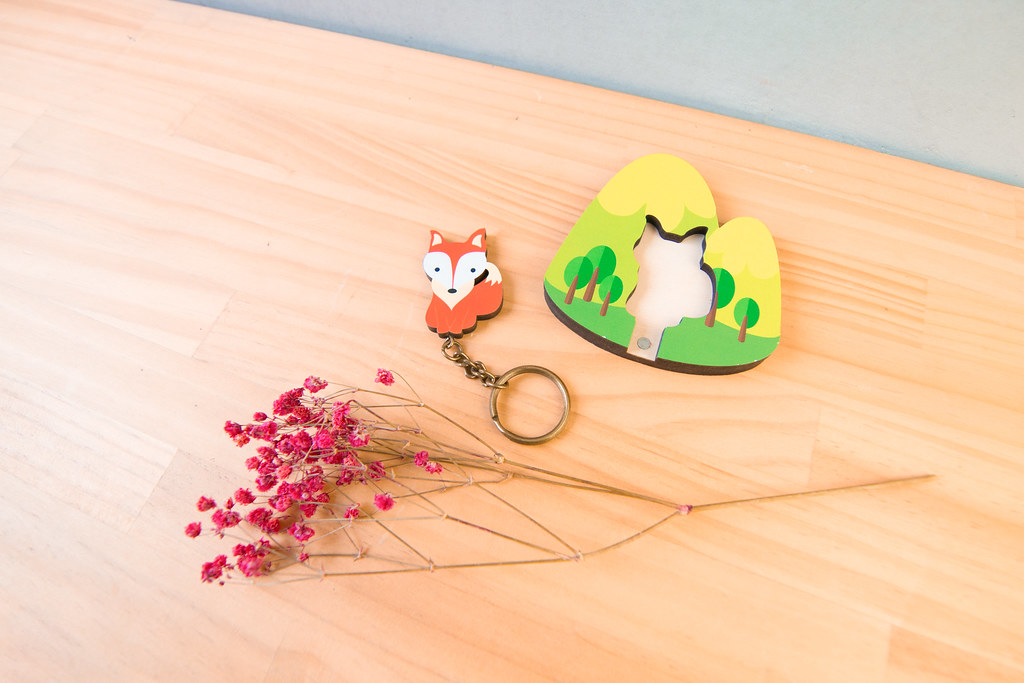 鑰匙圈 客製化 禮物 特色產品 居家 台灣設計 森林 狐狸 美式 家庭 生日 情人節 動物 療癒 聖誕節 收納