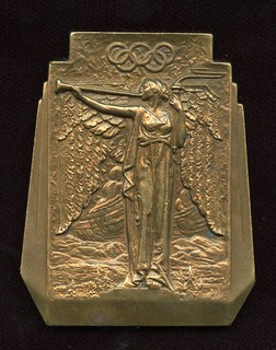 1932 Winter Olympics Bronze Participation Medal reverse