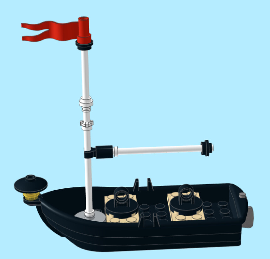 10210 mod boat with sail