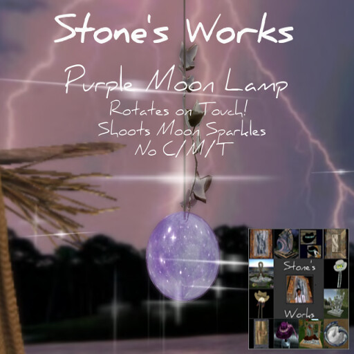Moon Lamp Purple Glow Stone’s Works