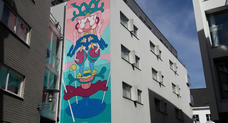 Street art in Mechelen, Mechelen Muurt: Imagine | Mooistestedentrips.nl