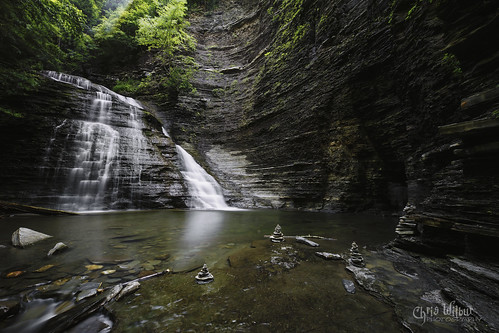 stream waterfall creek lake flowing water river rocks green long exposure summer grimes glen naples new york