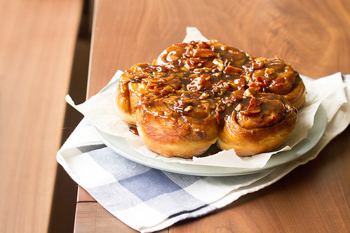 Maple-Bourbon Sticky Buns with Bacon