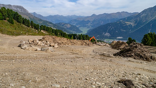 Bauarbeiten an der skitechnischen Verbindung Schöneben-Haideralm