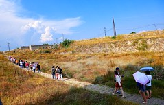 Japanese tourists at Skopje Fortress