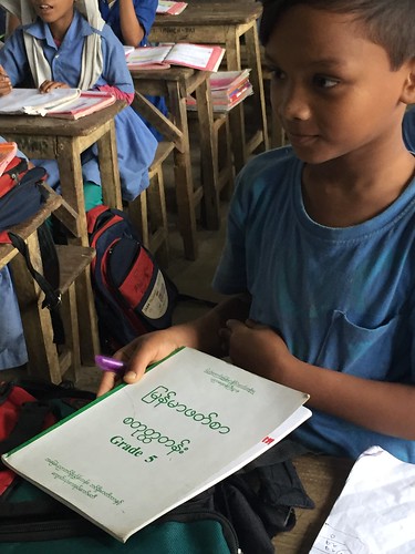 bangladesh educationinbangladesh education gpe globalpartnershipforeducation refugeecamp refugees students youngboy textbooks classroom