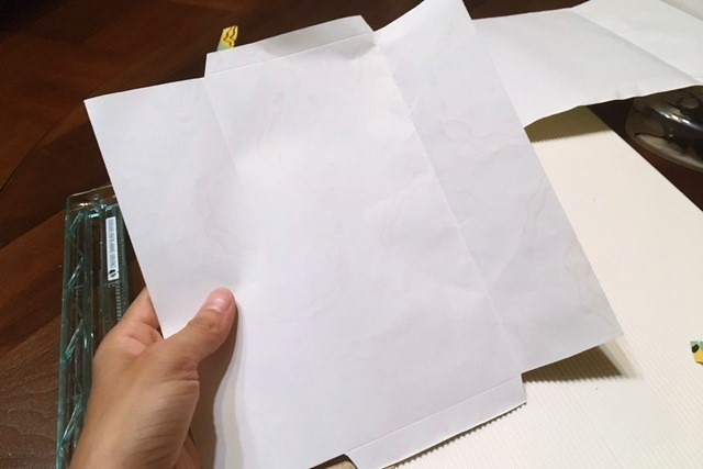 封筒(ポチ袋）の作り方と展開図、綺麗な折り線の付け方～折り紙,ラッピングペーパーを使用 - 手芸のスギサク