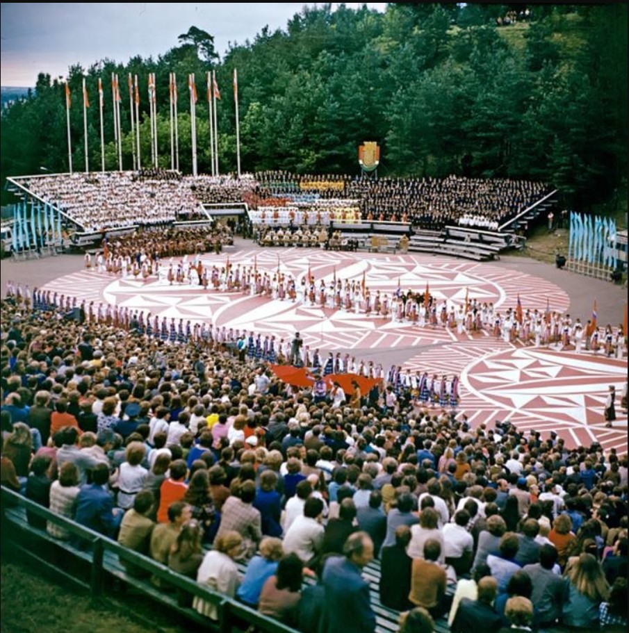 1983. Открытие детского спортивного праздника (детская спартакиада) на площадке Горного парка
