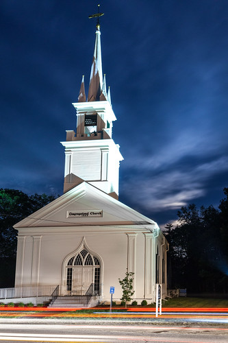 harpswell maine elijahkellogg church steeple moon night lighttrails congregational