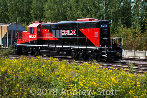 locomotive crlx canadianrailserveltd 1533 parklandcounty alberta canada ca train electromotivedivision emd gp9