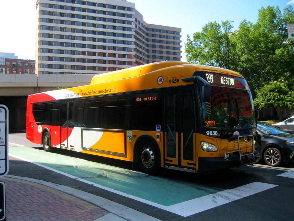 2011 New Flyer "Xcelsior" XD40 9658 on the 599 (Fairfax Connector) at Crystal City Metrorail Station