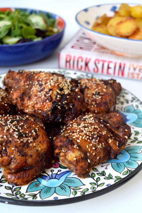Oven-roasted Chicken with Sumac, Pomegranate Molasses, Chilli & Sesame Seeds