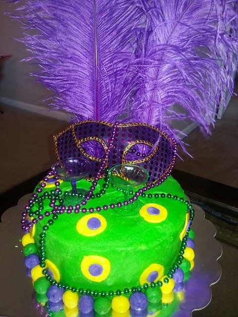 Mardi Gras Cake by YoKi's Cakes and Cupcakes