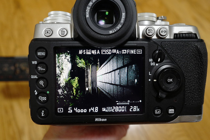 Nikon ES 2フィルムゲージをES 2本体にセットしてDfライブビューで撮影