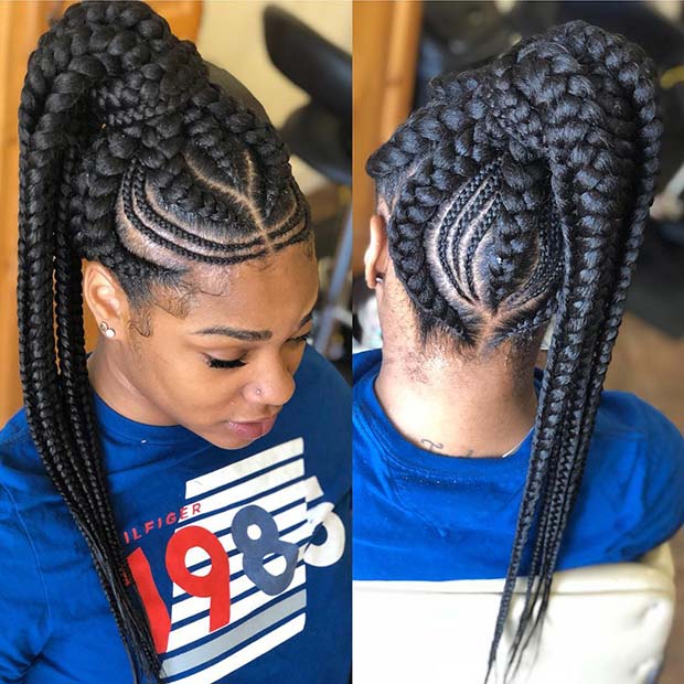 Top Braided Ponytail Hairstyles 2019 For Black Women 19