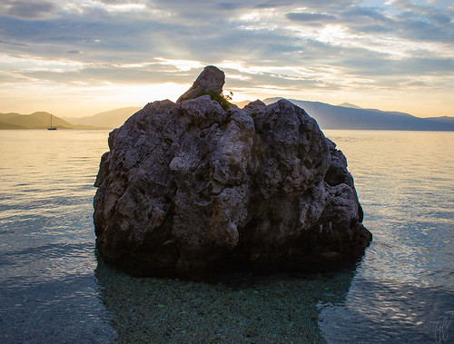 canon nature greece landscape rock wide sea waves outdoor summer lefkada sunrise