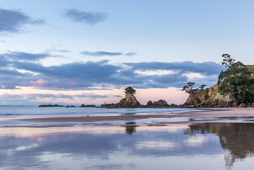 beach coast landscape nz newzealand northland sunset taurangabay