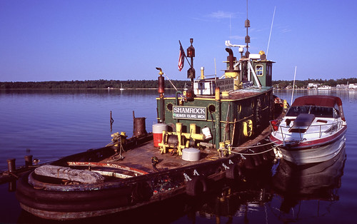 leicam6 marine sharmrock velvia100 tugboat slidefilm film beaverisland michigan unitedstates us