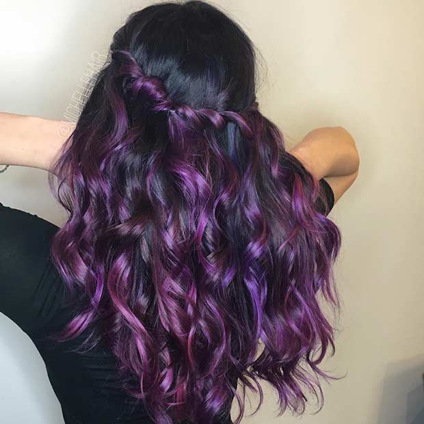 Bold Dark Purple Hair Color -Incredible Hair Color Ideas Trending 5