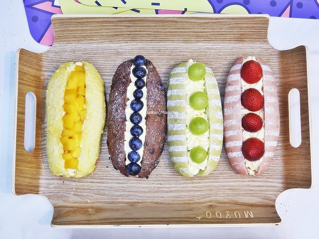 Colourful Fruit Bread Flat Lay
