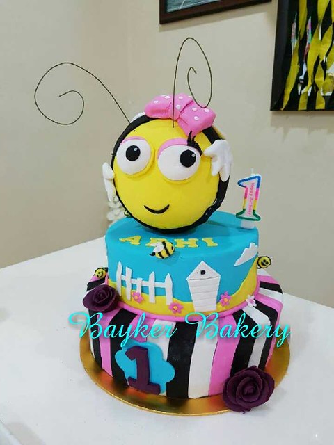 Buzz Bee Themed Chocolate Cake by Bayker's Bakery Homemade Cakes