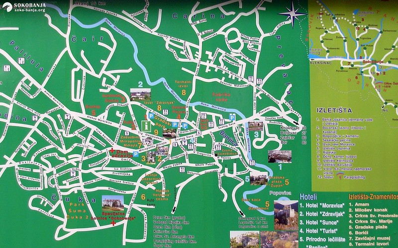 Туристическая карта Сокобани
