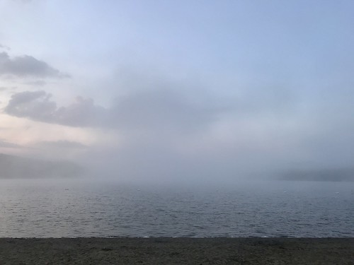 clouds vermont fog pond lake beach shoreline shore sky