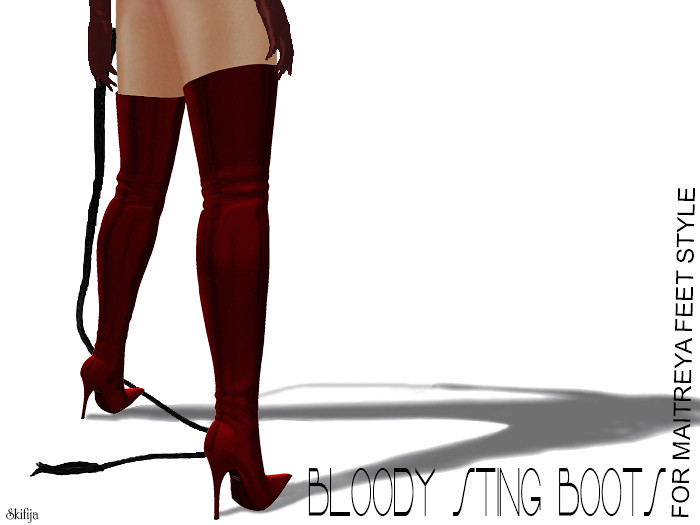 Bloody Sting Boots for Maitreya feet style2