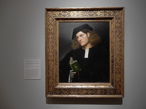 DSCN2672 - Portrait of a Young Man with a Green Book, Giovanni Cariani, The Pre-Raphaelites & the Old Masters
