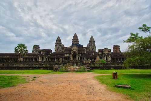 angkor wat archeological park east view entrance architecture ancient history historical site building temple religion religious ruins siemreap siem reap cambodia southeast asia sony alpha 77 slt dslr