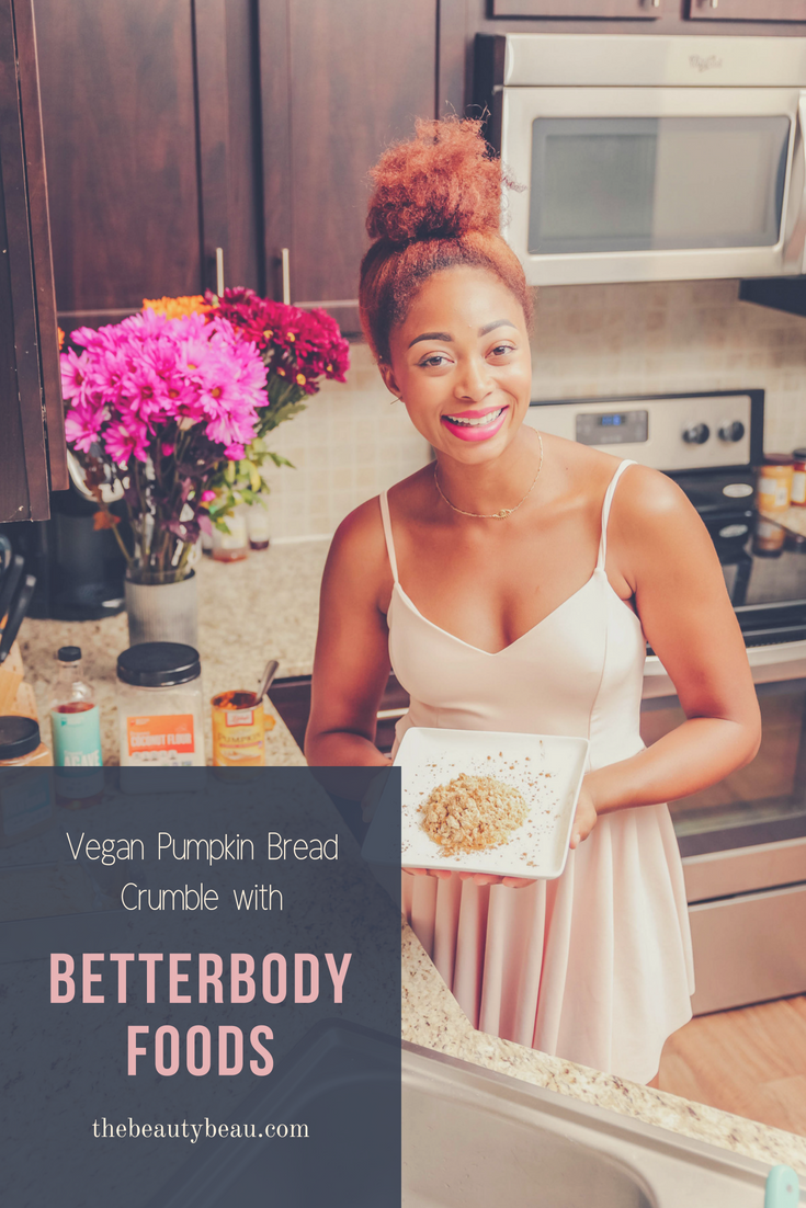 Vegan Pumpkin Bread Crumble with betterbody foods