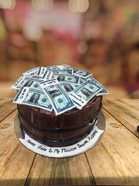 Barrel full of Dollars Cake by Radhika Arora of Bake Well