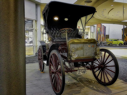 car old 1911 ohio cincinnatiairport murals display topazglow topazlenseffects