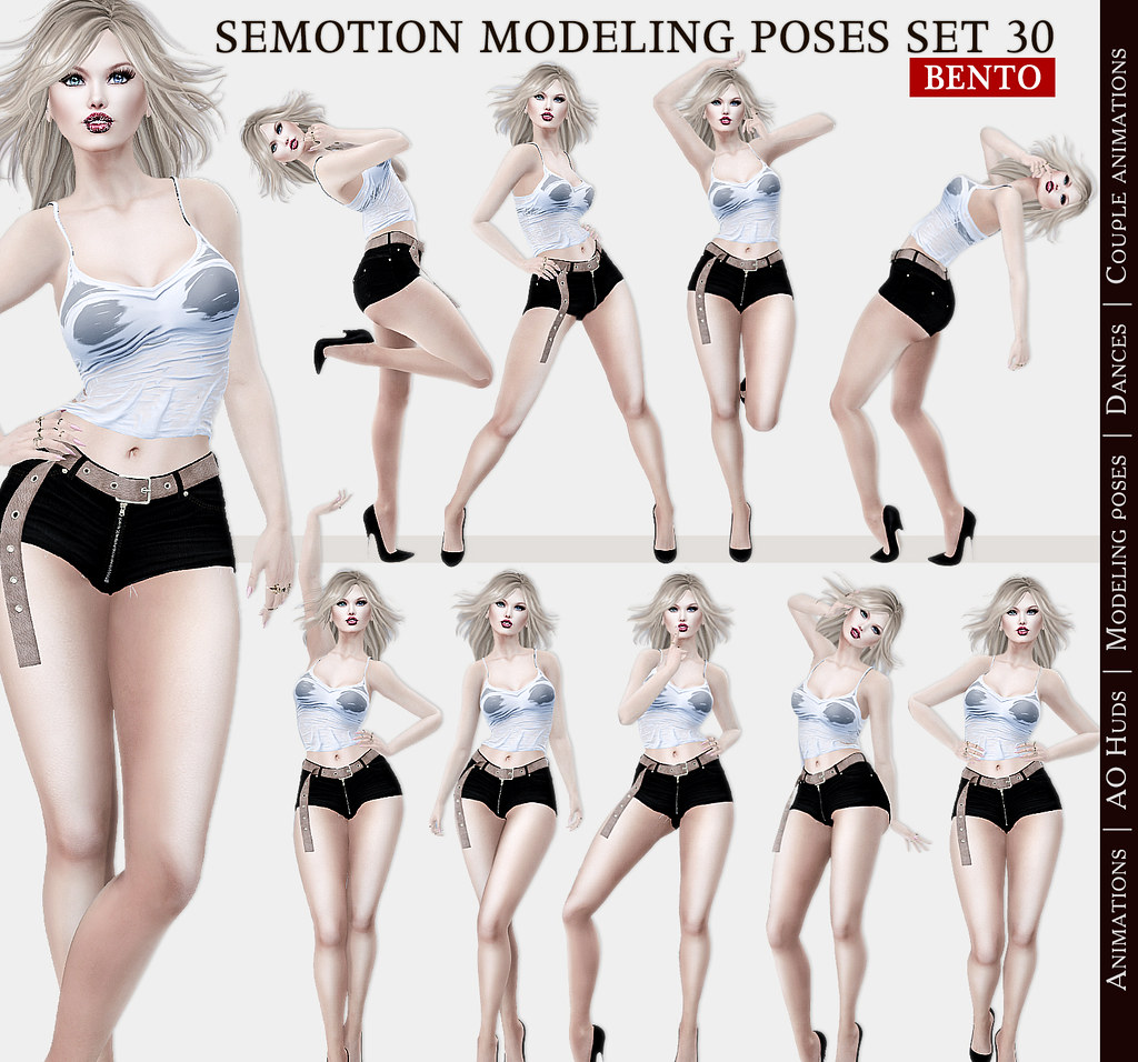 SEmotion Female Bento Modeling poses Set 30