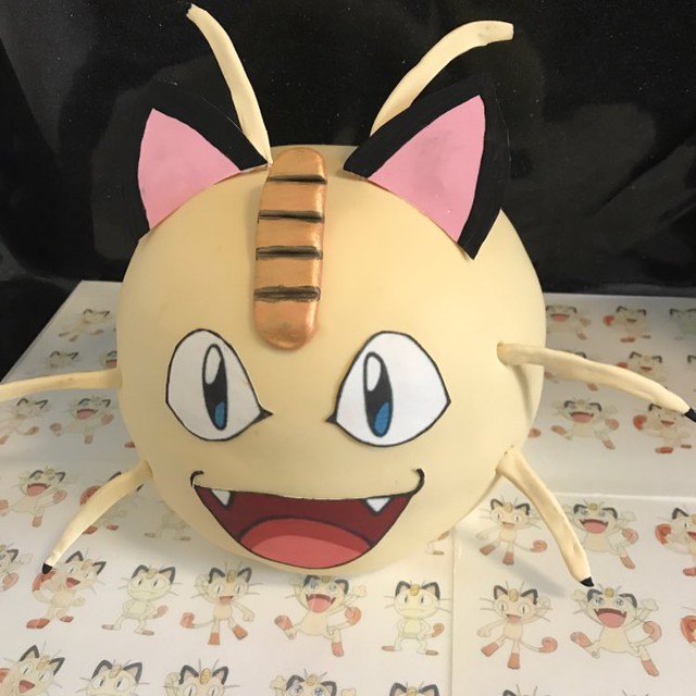 Pokemon Meowth 3D Novelty Cake by Miss May's Cakes