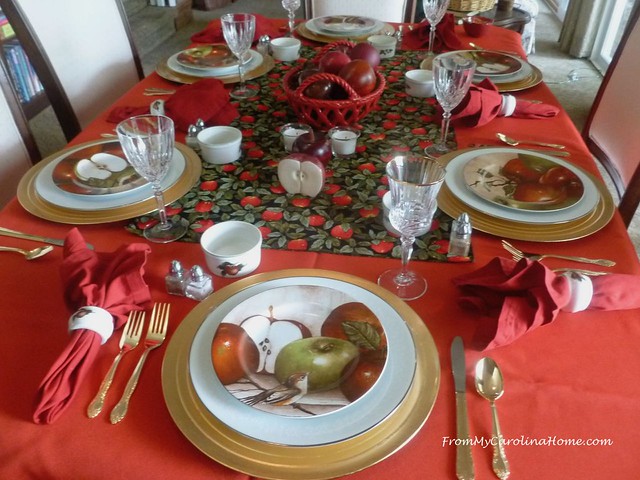 Apple Tablescape at From My Carolina Home