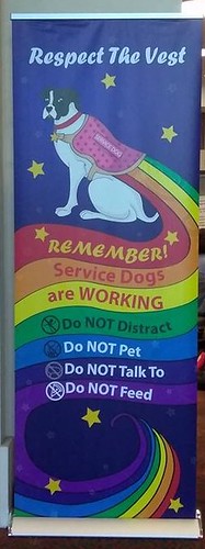 poster encourages respect for service dogs