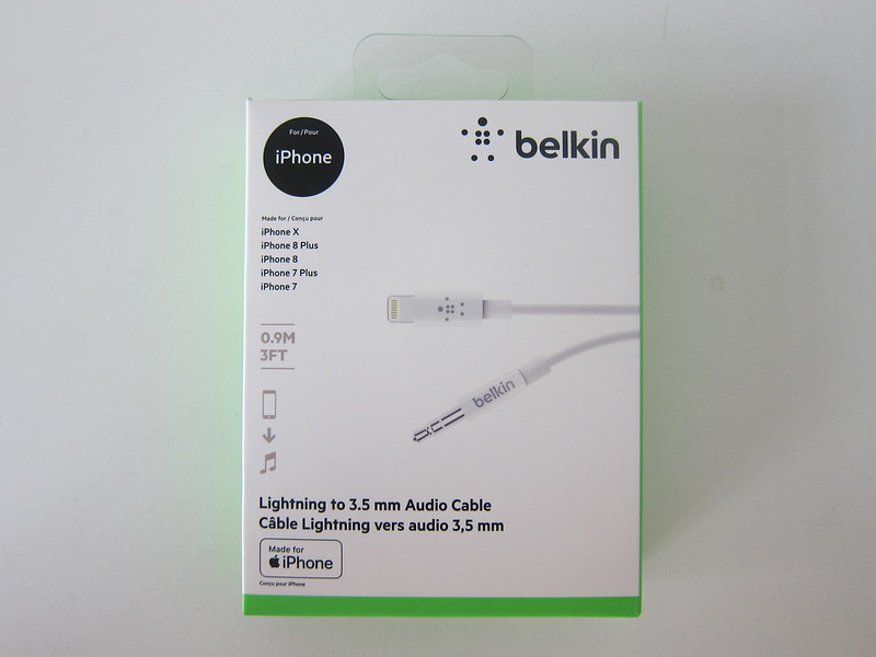 Belkin 3.5mm Audio Cable with Lightning Connector  - Box Front