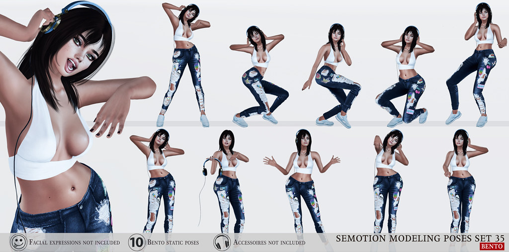 SEmotion Female Bento Modeling poses Set 35