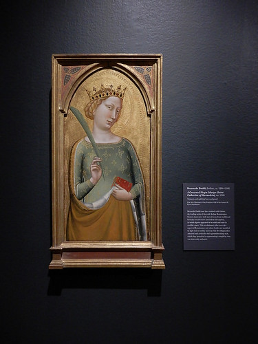 DSCN2657 - A Crowned Virgin Martyr (Saint Catherine of Alexandria), Bernardo Daddi, The Pre-Raphaelites & the Old Masters