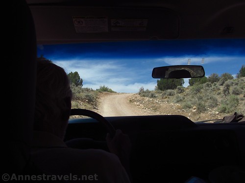 Driving back up the higher stretches of the Whitmore Trail, Grand Canyon-Parashant National Monument, Arizona