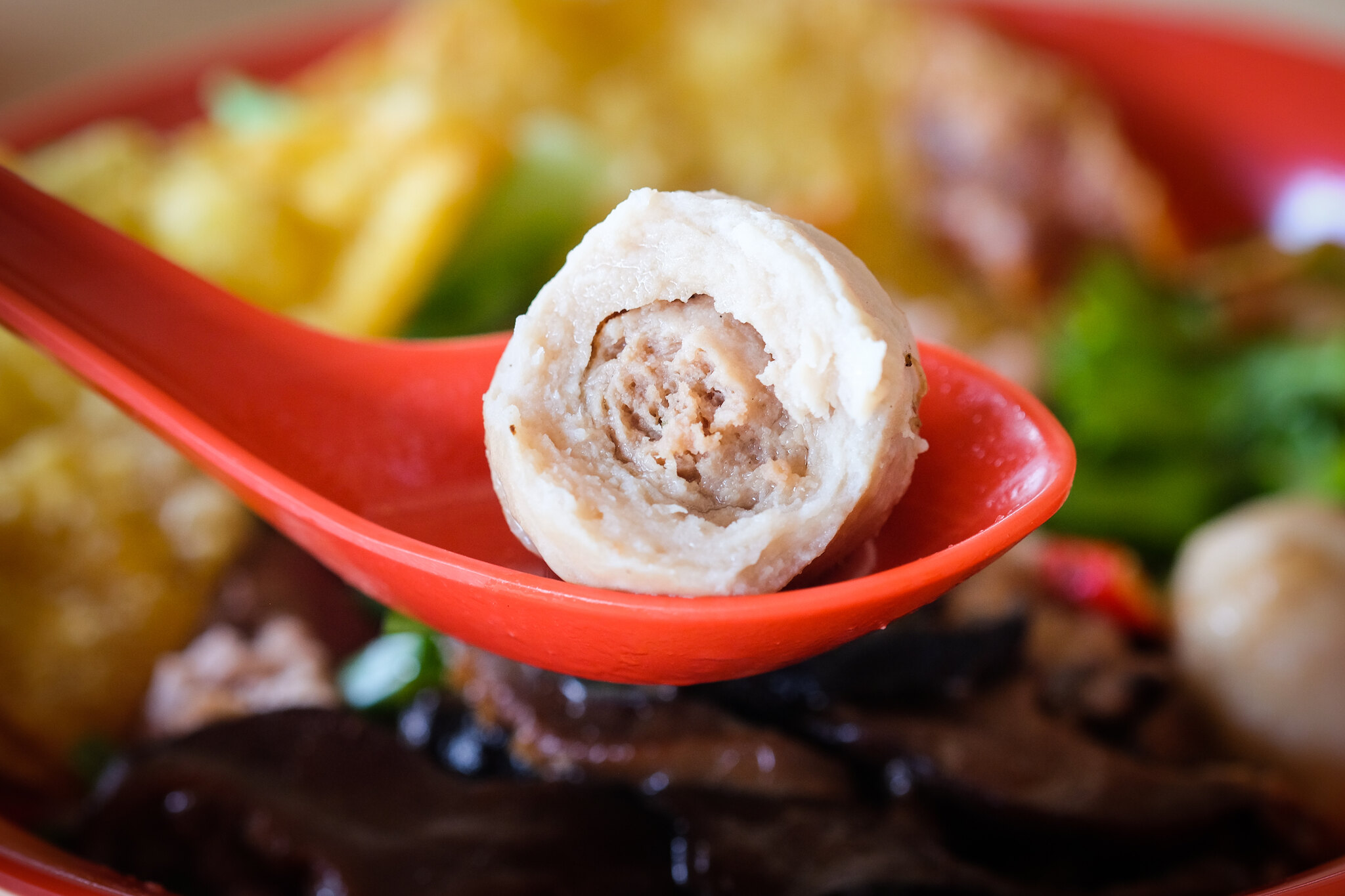 Macpherson Bak Chor Mee fuzhou meatball inside