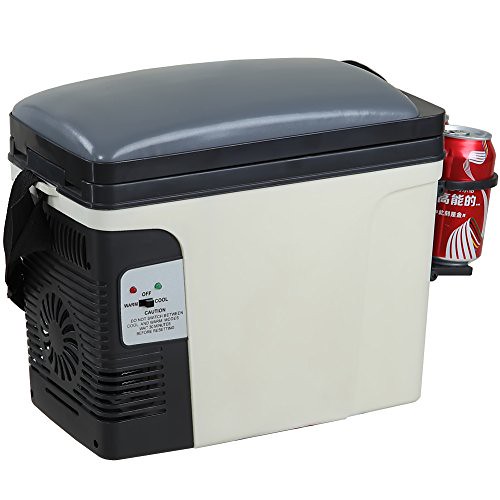 Generic 12V Thermoelectric RV Car Cooler Warmer Portable Mini Truck Refrigerator 110V Office Home Food Heater Beverage Cooler Fridge,6L For Sale