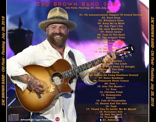 Zac Brown Band-Flushing 28.07.2018 back