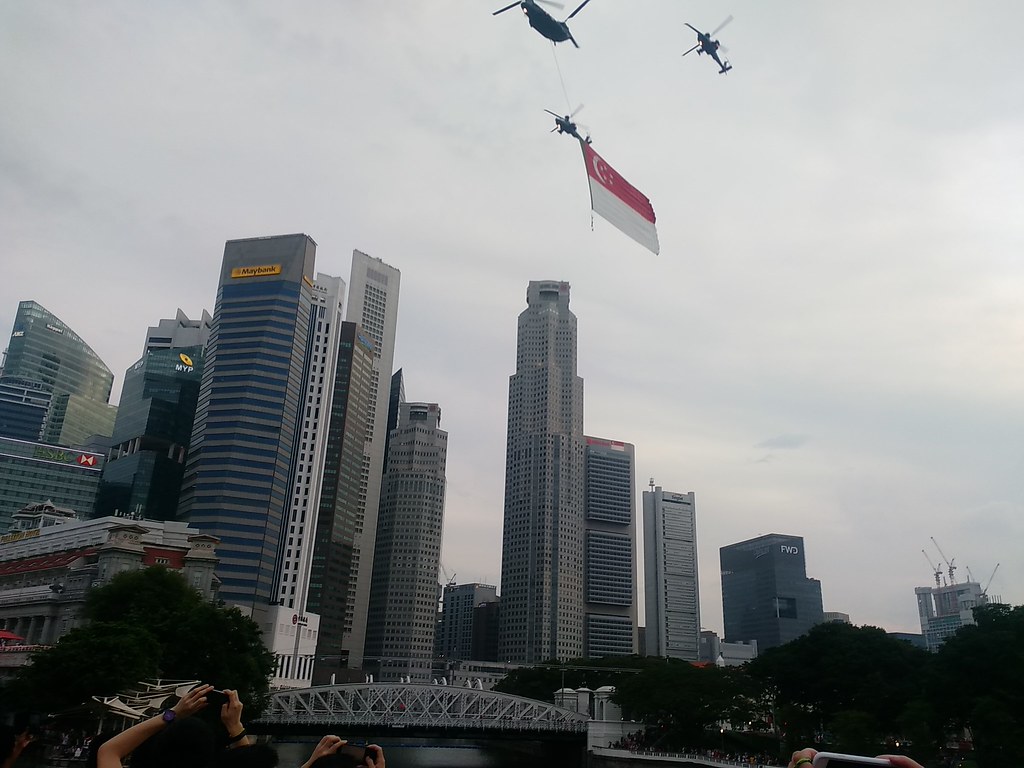Singapore Flag  Flyover at NDP