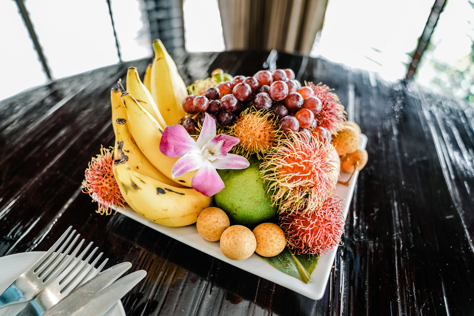 welcome fruit at Nikki Beach Koh Samui